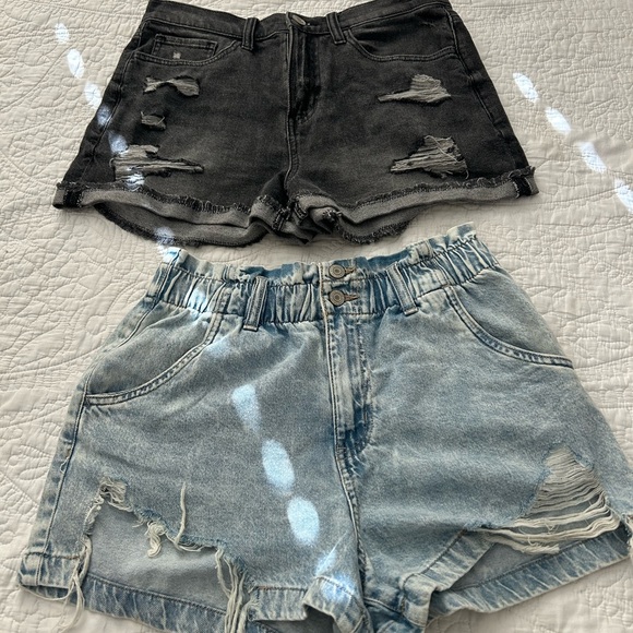 Mom high rise Shorts stretchy 9 bundle - Picture 1 of 2